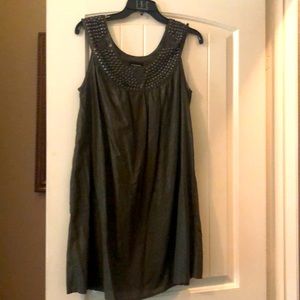 Green metallic dress